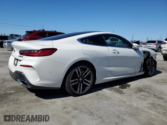 2019 BMW 8 Series M850i xDrive with VIN WBABC4C56KBJ35745, listed as a Copart auction lot 47300595 with 25,996 mi miles and Salvage Title. Bid and sale history available at carsss.com. Image 3.