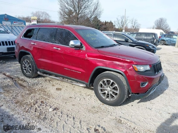2014 Jeep Grand Cherokee Limited with VIN 1C4RJFBG7EC218735, listed as a IAAI auction lot 41265513 with 174,957 mi miles. Bid and sale history available at carsss.com. Image 1.