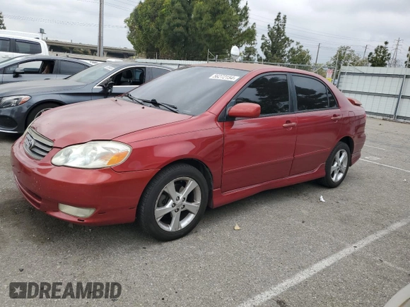 2003 Toyota Corolla CE with VIN 1NXBR32E63Z118863, listed as a Copart auction lot 54616565 with 233,229 mi miles and Salvage Title. Bid and sale history available at DreamBid. Image 1.