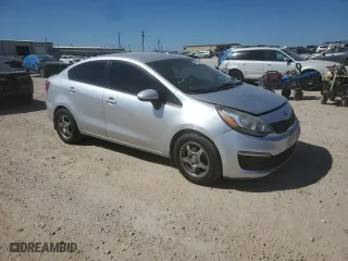 2016 Kia Rio LX with VIN KNADM4A35G6596829, listed as a Copart auction lot 48743225 with 148,286 mi miles and Salvage Title. Bid and sale history available at carsss.com. Image 4.