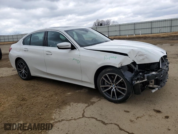 2019 BMW 3 Series 330i xDrive with VIN 3MW5R7J52K8A26569, listed as a Copart auction lot 46864745 with 46,729 mi miles and Salvage Title. Bid and sale history available at DreamBid. Image 4.