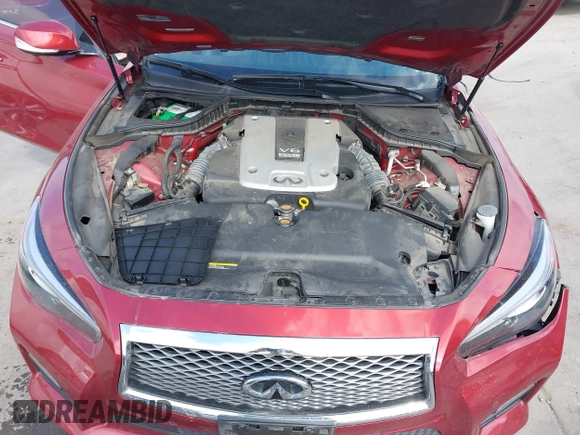 2015 Infiniti Q50 with VIN JN1BV7AP1FM347808, listed as a IAAI auction lot 41781327 with 57,140 mi miles and . Bid and sale history available at carsss.com. Image 10.