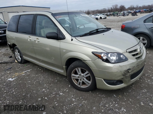 2004 Mazda MPV LX with VIN JM3LW28A840502496, listed as a Copart auction lot 80946673 with 117,423 mi miles and Salvage Title. Bid and sale history available at carsss.com. Image 4.