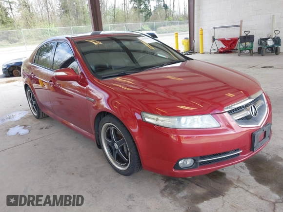 2008 Acura TL Type-S with VIN 19UUA76508A011856, listed as a IAAI auction lot 42029404 with 143,185 mi miles. Bid and sale history available at carsss.com. Image 1.