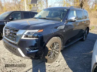 2021 Nissan Armada Platinum with VIN JN8AY2DA5M9372810, listed as a Copart auction lot 79209474 with 29,382 mi miles and Non Repairable. Bid and sale history available at carsss.com. Image 1.