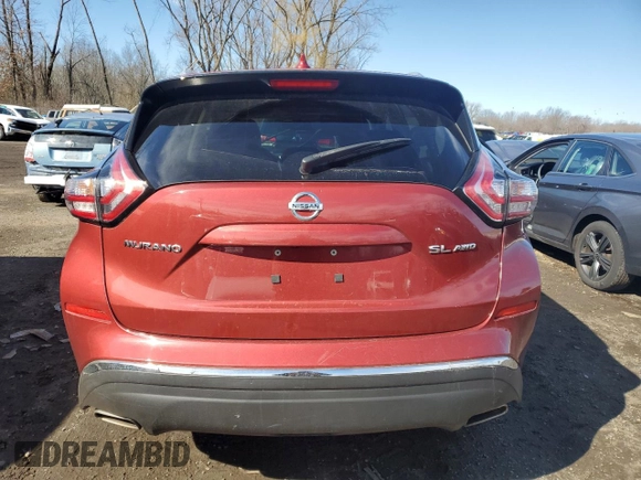 2018 Nissan Murano SL with VIN 5N1AZ2MH5JN130488, listed as a Copart auction lot 48911695 with 133,871 mi miles and Salvage Title. Bid and sale history available at DreamBid. Image 6.