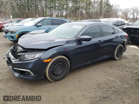 2019 Honda Civic Sedan LX with VIN 2HGFC2F63KH574911, listed as a Copart auction lot 46676525 with 72,942 mi miles and Salvage Title. Bid and sale history available at carsss.com. Image 1.