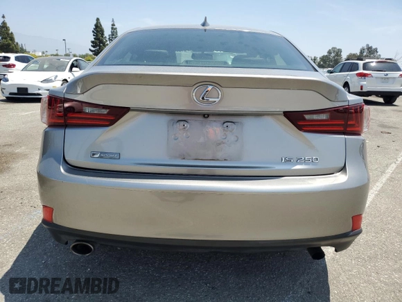 2015 Lexus IS 250 with VIN JTHBF1D20F5074084, listed as a Copart auction lot 60724265 with 66,957 mi miles and Salvage title. Bid and sale history available at DreamBid. Image 6.