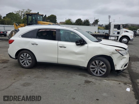 2015 Acura MDX Technology with VIN 5FRYD4H41FB019283, listed as a Copart auction lot 54602125 with 139,322 mi miles and Salvage title. Bid and sale history available at DreamBid. Image 4.