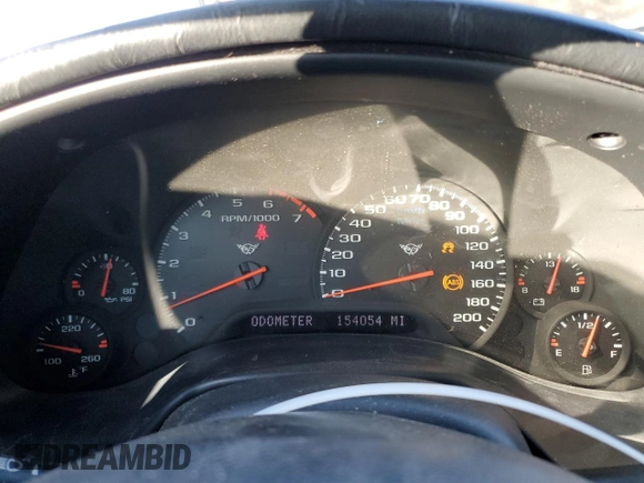 2002 Chevrolet Corvette with VIN 1G1YY32G125134764, listed as a Copart auction lot 88509155 with 154,054 mi miles and Salvage Title. Bid and sale history available at carsss.com. Image 9.