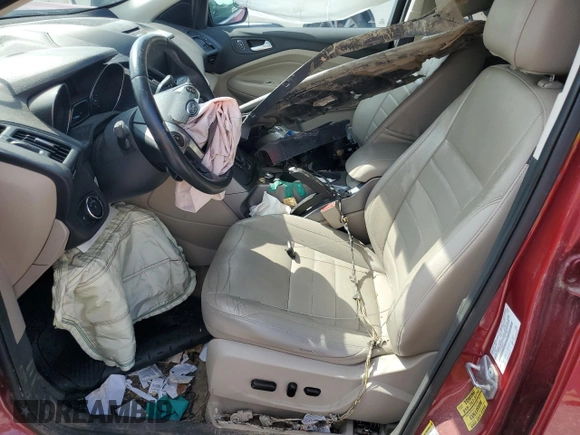 2014 Ford Escape SE z VIN 1FMCU9G95EUD55672, wystawiony jako Copart lot #65274425 z przebiegiem Nie podano mil oraz Szkoda całkowita • Salvage title. Historia ofert i sprzedaży dostępna na DreamBid. Obrazek 7.