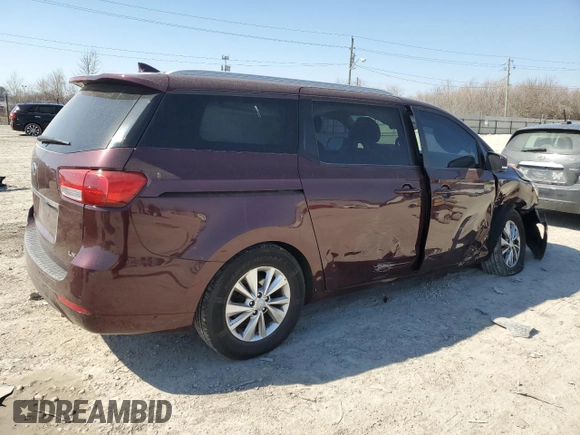 2017 Kia Sedona LX with VIN KNDMB5C19H6338583, listed as a Copart auction lot 48574955 with 140,765 mi miles and Salvage Title. Bid and sale history available at carsss.com. Image 3.