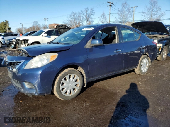 2012 Nissan Versa SV with VIN 3N1CN7AP8CL880295, listed as a Copart auction lot 46286555 with 140,207 mi miles and Salvage Title. Bid and sale history available at carsss.com. Image 1.