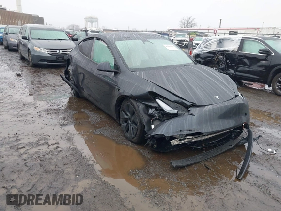 2025 Tesla Model Y Long Range with VIN 7SAYGDED6SF226035, listed as a IAAI auction lot 41102115 with Not Provided miles and . Bid and sale history available at DreamBid. Image 1.