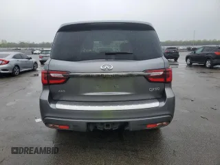 2021 Infiniti QX80 Luxe with VIN JN8AZ2AE3M9267803, listed as a Copart auction lot 55650725 with 55,544 mi miles and Salvage Title. Bid and sale history available at DreamBid. Image 6.