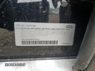 2015 Audi A8 4.0T with VIN WAU32AFD6FN037523, listed as a Copart auction lot 59757555 with 146,463 mi miles and Clean title. Bid and sale history available at DreamBid. Image 12.