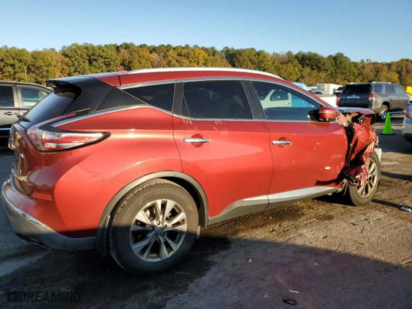 2016 Nissan Murano SL with VIN 5N1AZ2MG1GN129760, listed as a Copart auction lot 83336294 with 99,378 mi miles and Salvage Title. Bid and sale history available at carsss.com. Image 3.