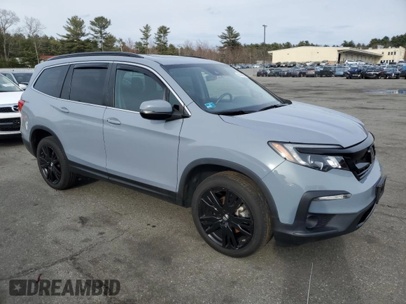 2022 Honda Pilot Special Edition with VIN 5FNYF6H21NB035195, listed as a Copart auction lot 50186965 with 34,894 mi miles and Salvage Title. Bid and sale history available at carsss.com. Image 4.