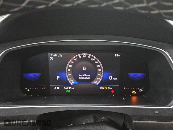 2022 Volkswagen Tiguan SE с VIN 3VV2B7AX0NM061085, выставлен на аукционе Copart как лот 59605465 с пробегом 56 735 миль миль и Чистый • Clean title. История ставок и продаж доступна на DreamBid. Изображение 9.
