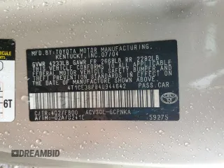 2004 Toyota Solara SE с VIN 4T1CE38P84U944642, выставлен на аукционе Copart как лот 69654974 с пробегом 92 542 миль миль и Списание • Salvage title. История ставок и продаж доступна на DreamBid. Изображение 12.