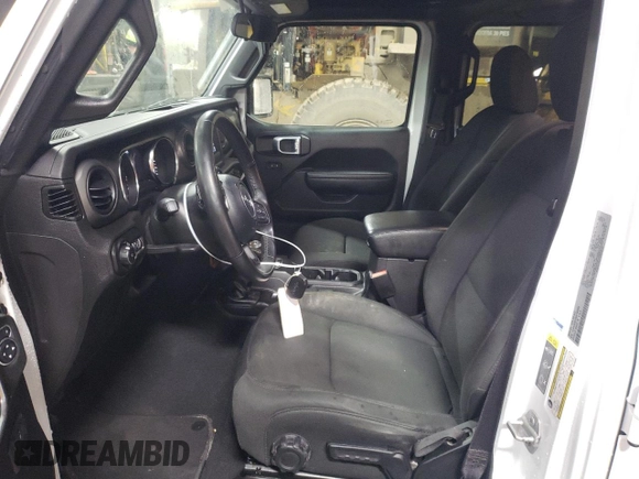 2022 Jeep Wrangler Unlimited Sport S with VIN 1C4HJXDG4NW180085, listed as a Copart auction lot 87685325 with 53,586 mi miles and Salvage Title. Bid and sale history available at DreamBid. Image 7.