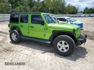 2018 Jeep Wrangler Unlimited Sport S with VIN 1C4HJXDN6JW332280, listed as a Copart auction lot 55914605 with 135,998 mi miles and Clean title. Bid and sale history available at DreamBid. Image 4.