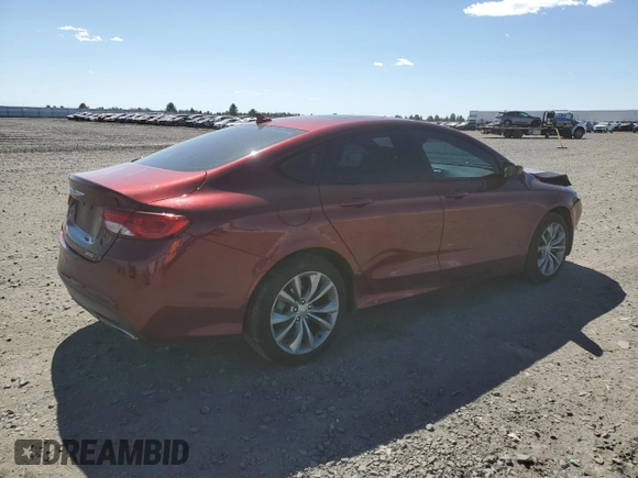 2015 Chrysler 200 S with VIN 1C3CCCBG1FN757019, listed as a Copart auction lot 53705525 with 91,026 mi miles and Salvage Title. Bid and sale history available at carsss.com. Image 3.