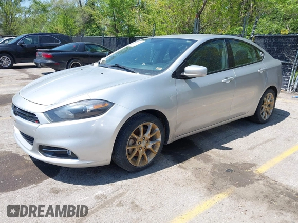 2013 Dodge Dart SXT with VIN 1C3CDFBAXDD289370, listed as a IAAI auction lot 42073183 with 109,393 mi miles. Bid and sale history available at carsss.com. Image 2.