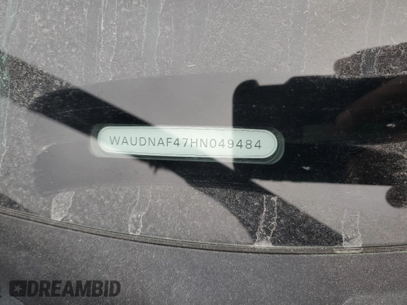 2017 Audi A4 Season of Audi Premium with VIN WAUDNAF47HN049484, listed as a Copart auction lot 76864824 with 76,770 mi miles and Salvage Title. Bid and sale history available at carsss.com. Image 12.