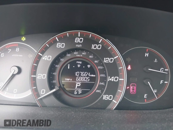 2015 Honda Accord Sport with VIN 1HGCR2F50FA050189, listed as a IAAI auction lot 42079584 with 107,664 mi miles and . Bid and sale history available at DreamBid. Image 7.