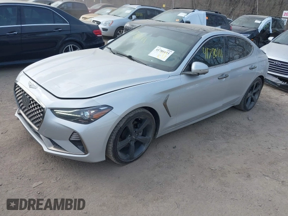 2019 Genesis G70 2.0T Advanced with VIN KMTG44LA2KU034212, listed as a IAAI auction lot 41780111 with 48,222 mi miles. Bid and sale history available at carsss.com. Image 17.