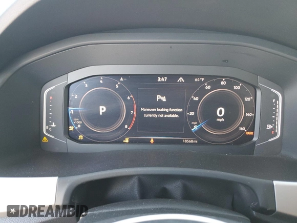 2023 Volkswagen Atlas SE with VIN 1V2KE2CA5PC226004, listed as a Copart auction lot 43184745 with 18,568 mi miles and Salvage title. Bid and sale history available at DreamBid. Image 9.