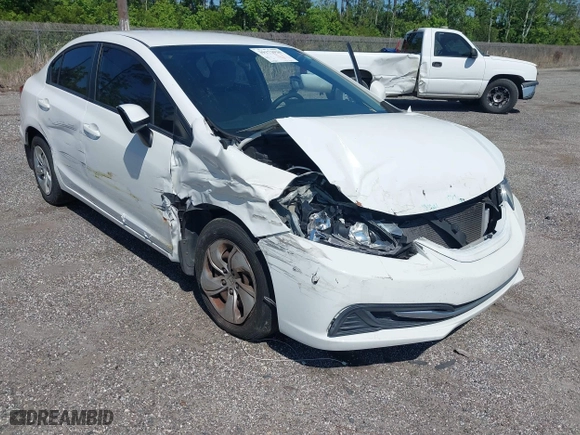 2013 Honda Civic Sdn LX with VIN 2HGFB2F57DH548566, listed as a IAAI auction lot 39173930 with 150,567 mi miles. Bid and sale history available at carsss.com. Image 6.