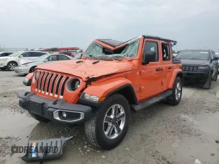 2018 Jeep Wrangler Unlimited Sahara with VIN 1C4HJXEG1JW175936, listed as a Copart auction lot 55610375 with 39,479 mi miles and Salvage title. Bid and sale history available at DreamBid. Image 1.