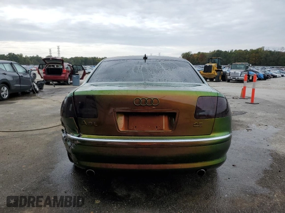 2006 Audi A8 4.2L with VIN WAUML44E46N015129, listed as a Copart auction lot 77796314 with 170,162 mi miles and Salvage title. Bid and sale history available at DreamBid. Image 6.