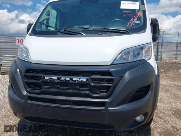 2024 Ram ProMaster Cargo Tradesman with VIN 3C6LRVDG0RE132209, listed as a IAAI auction lot 42216086 with 21,442 mi miles and . Bid and sale history available at DreamBid. Image 12.