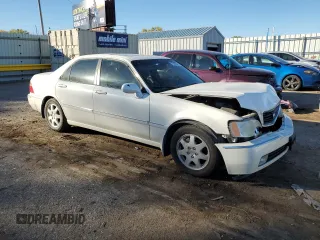 2002 Acura RL with VIN JH4KA96542C003755, listed as a Copart auction lot 77580384 with 153,548 mi miles and Salvage Title. Bid and sale history available at carsss.com. Image 4.