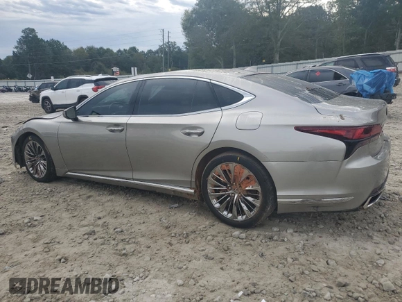 2021 Lexus LS 500 with VIN JTHD51FF2M5014610, listed as a Copart auction lot 73633494 with 91,444 mi miles and Salvage title. Bid and sale history available at DreamBid. Image 2.