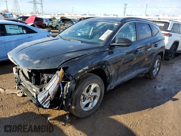 2024 Hyundai Tucson SEL with VIN KM8JBCDE7RU319788, listed as a Copart auction lot 46882775 with 13,206 mi miles and Salvage Title. Bid and sale history available at carsss.com. Image 1.