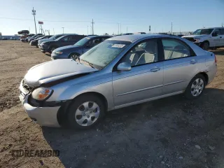 2008 Kia Spectra EX z VIN KNAFE121685507522, wystawiony jako Copart lot #57908235 z przebiegiem 143 894 mil mil oraz Szkoda całkowita • Salvage title. Historia ofert i sprzedaży dostępna na DreamBid. Obrazek 1.