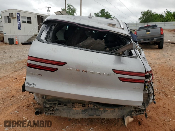 2023 Genesis GV70 2.5T with VIN KMUMADTB9PU091448, listed as a Copart auction lot 54737855 with Not provided miles and Salvage title. Bid and sale history available at DreamBid. Image 6.