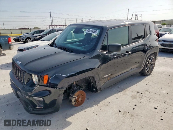2020 Jeep Renegade Sport with VIN ZACNJAAB2LPL71956, listed as a Copart auction lot 65133485 with 102,103 mi miles and Salvage title. Bid and sale history available at DreamBid. Image 1.