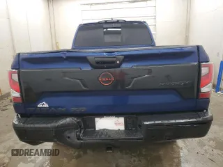 2024 Nissan Titan SV with VIN 1N6AA1FB2RN104714, listed as a Copart auction lot 56576955 with 25,800 mi miles and Salvage title. Bid and sale history available at DreamBid. Image 6.