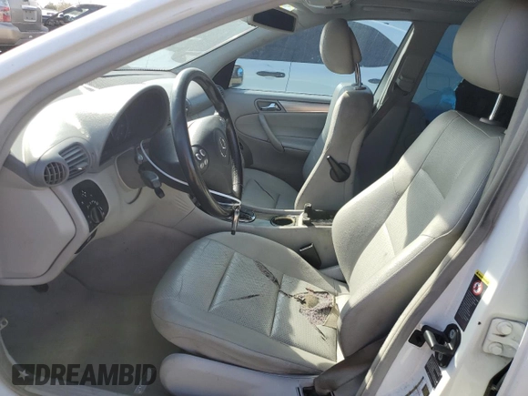 2006 Mercedes-Benz C 230 Sport with VIN WDBRF52H76F792822, listed as a Copart auction lot 50024555 with 191,651 mi miles and Salvage Title. Bid and sale history available at carsss.com. Image 7.