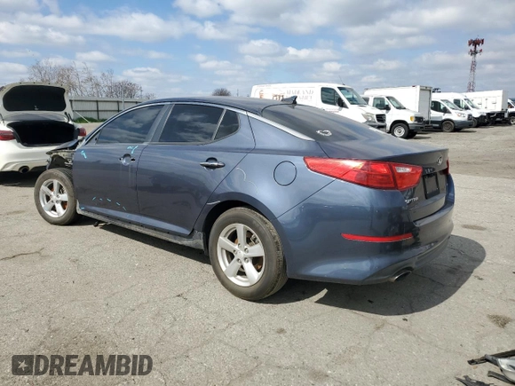 2015 Kia Optima LX with VIN 5XXGM4A74FG452675, listed as a Copart auction lot 46331535 with 82,335 mi miles and Salvage Title. Bid and sale history available at DreamBid. Image 2.