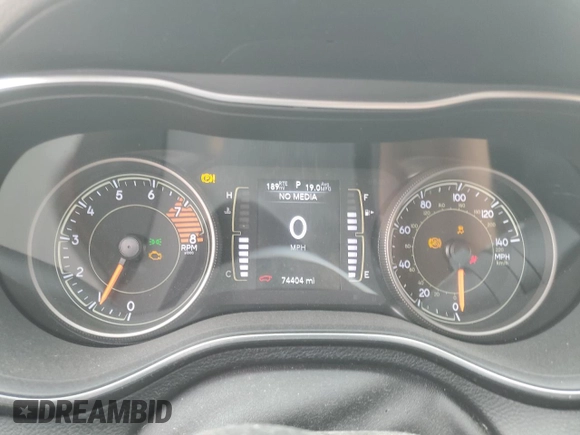 2019 Jeep Cherokee Latitude with VIN 1C4PJMCX5KD379634, listed as a Copart auction lot 51374265 with 74,404 mi miles and Salvage title. Bid and sale history available at DreamBid. Image 9.