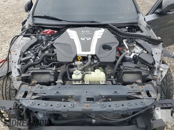 2017 Infiniti Q50 Red Sport 400 with VIN JN1FV7ARXHM870766, listed as a Copart auction lot 59943005 with 90,672 mi miles and Non repairable. Bid and sale history available at DreamBid. Image 11.