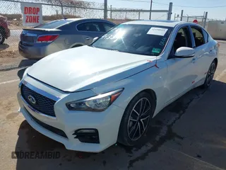 2017 Infiniti Q50 2.0t with VIN JN1CV7AR8HM680189, listed as a IAAI auction lot 41430923 with 84,341 mi miles. Bid and sale history available at carsss.com. Image 2.
