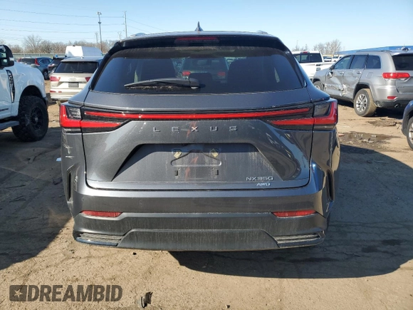 2024 Lexus NX 350 Premium with VIN 2T2GGCEZ1RC058474, listed as a Copart auction lot 50623135 with 4,767 mi miles and Salvage title. Bid and sale history available at DreamBid. Image 6.
