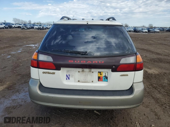 2001 Subaru Legacy Outback with VIN 4S3BH665717642957, listed as a Copart auction lot 53854215 with 141,611 mi miles and Salvage title. Bid and sale history available at DreamBid. Image 6.